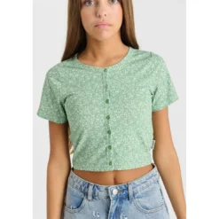 Le Temps des CerisesTee-Shirt fille CERBEGI vert Nell