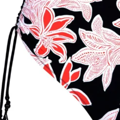 LideaMaillot de bain une pièce à échancrure ajustable Lidea ABSTRACT FLORALS black coral