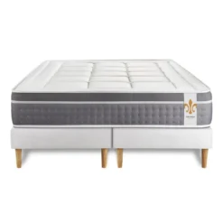 LITIER DELUXEEnsemble Le Trente double sommiers Blanc