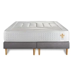 LITIER DELUXEEnsemble Le Vingt-Quatre double sommiers Gris