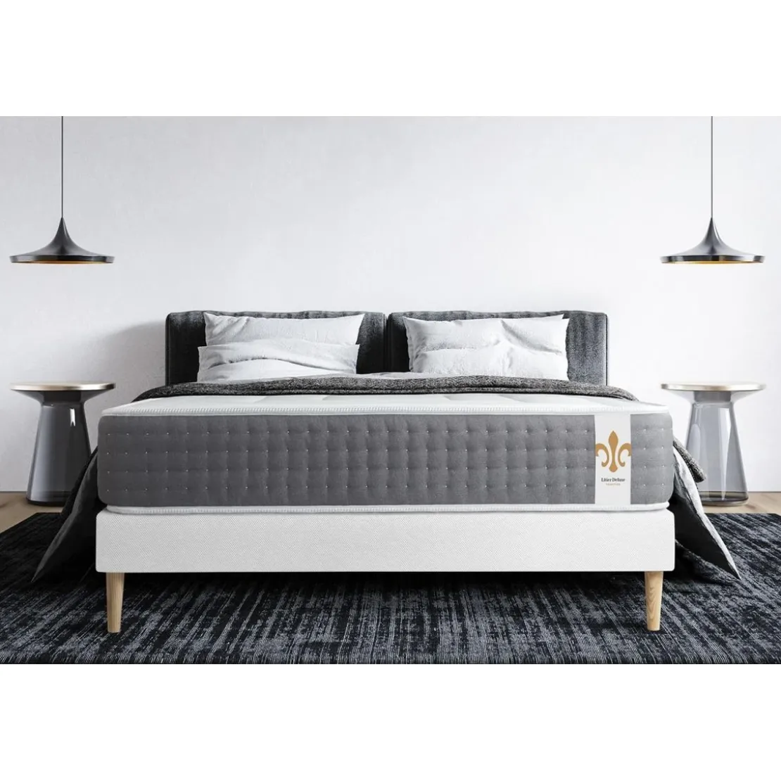 LITIER DELUXEEnsemble Le Vingt-Six sommier Blanc