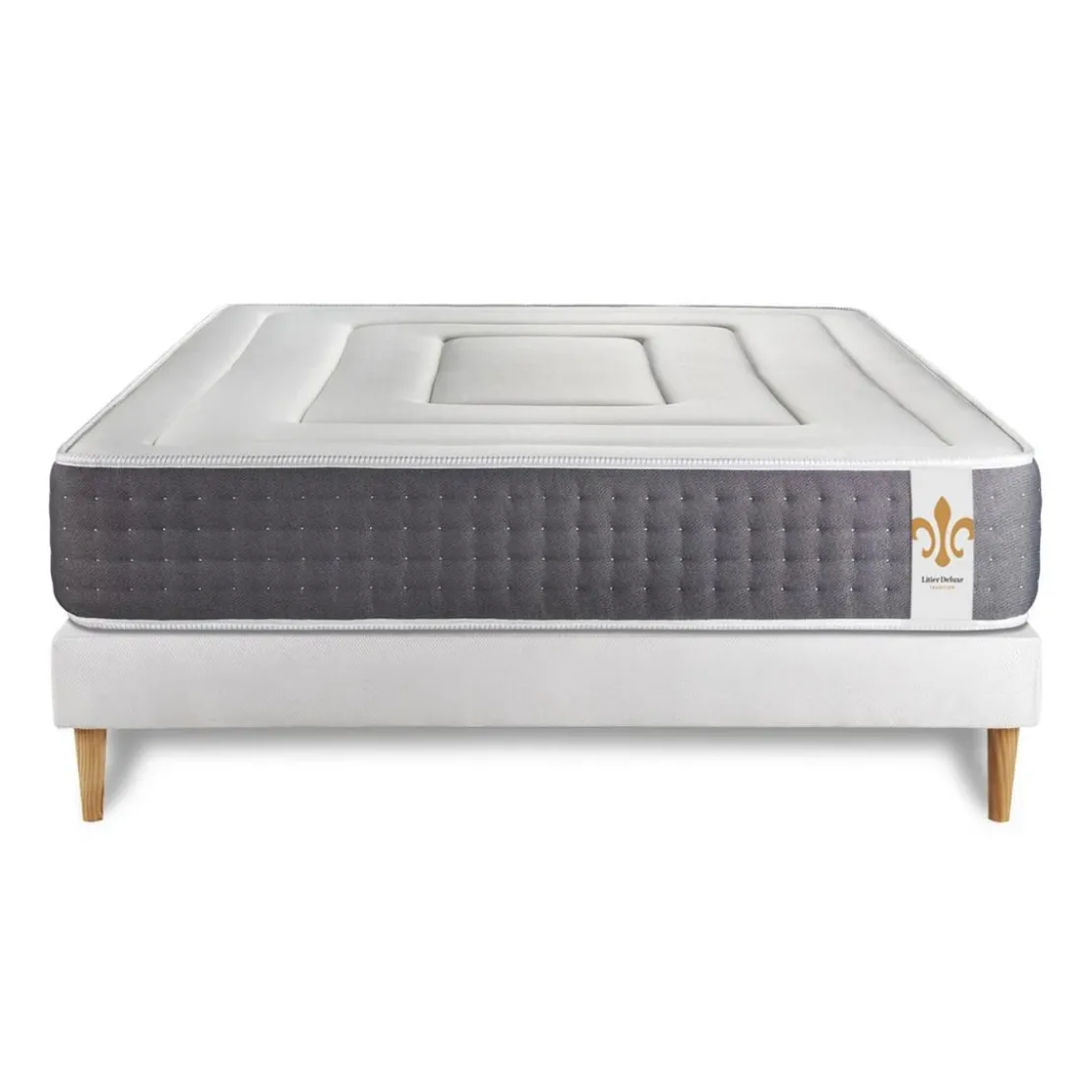 LITIER DELUXEEnsemble Le Vingt-Six sommier Blanc