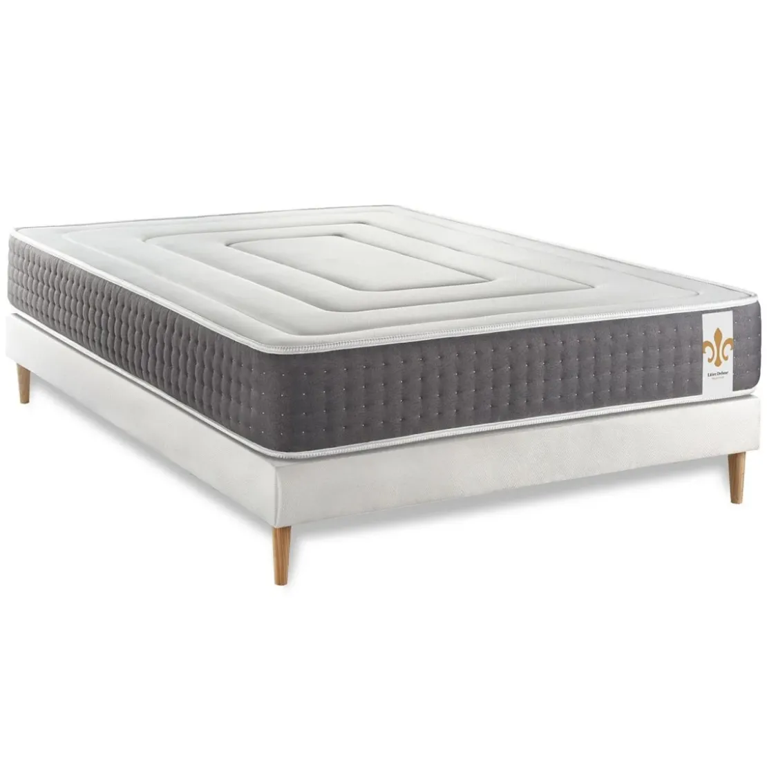 LITIER DELUXEEnsemble Le Vingt-Six sommier Blanc