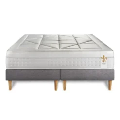 LITIER DELUXEEnsemble Le Vingt-Huit double sommiers Gris