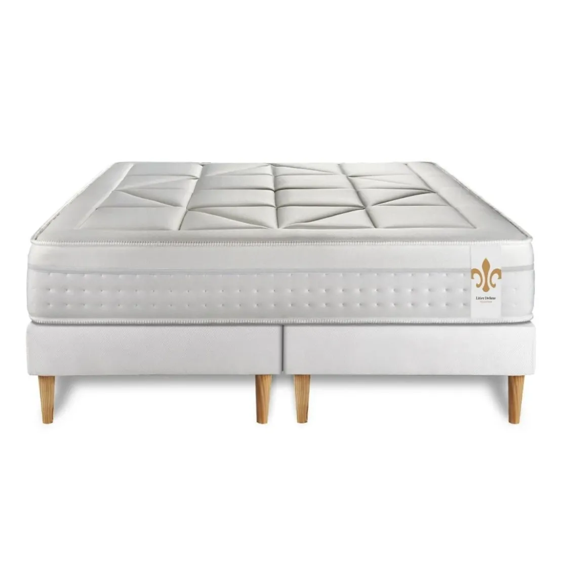 LITIER DELUXEEnsemble Le Vingt-Huit double sommiers Blanc