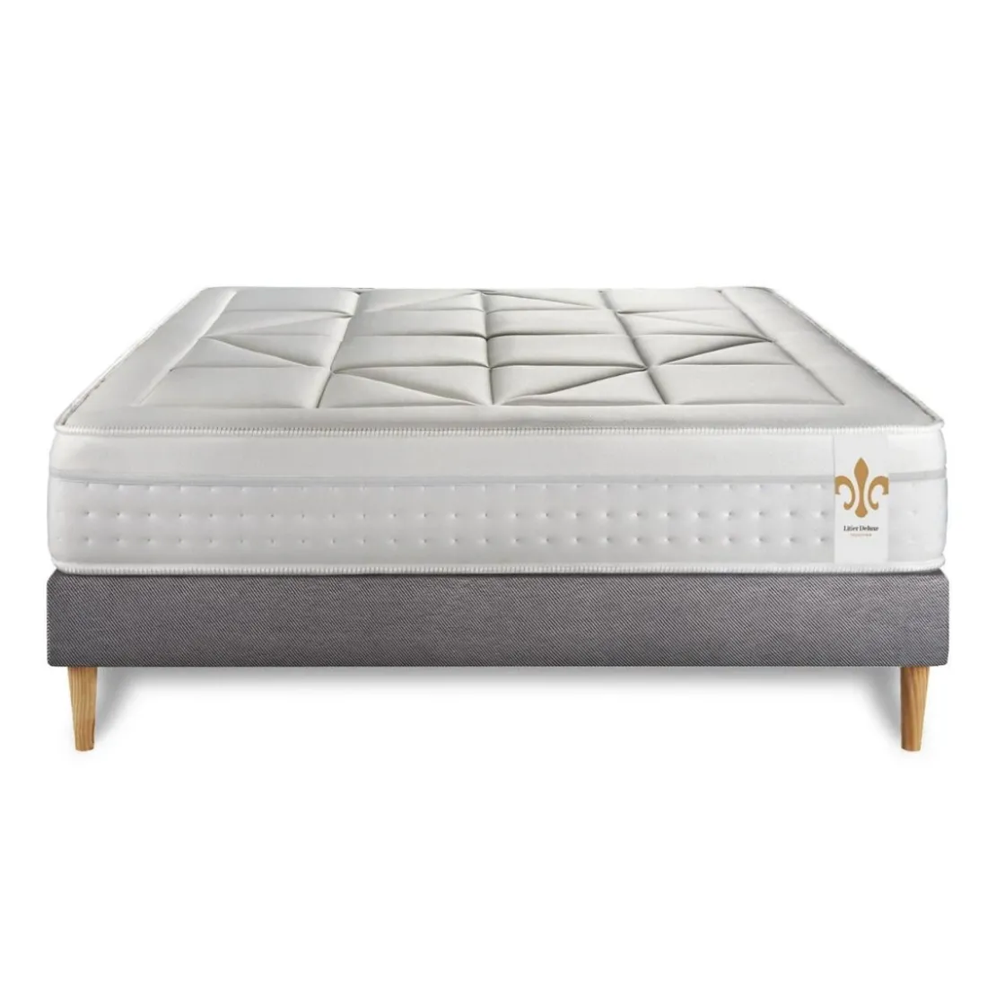 LITIER DELUXEEnsemble Vingt-Huit sommier Kit Gris