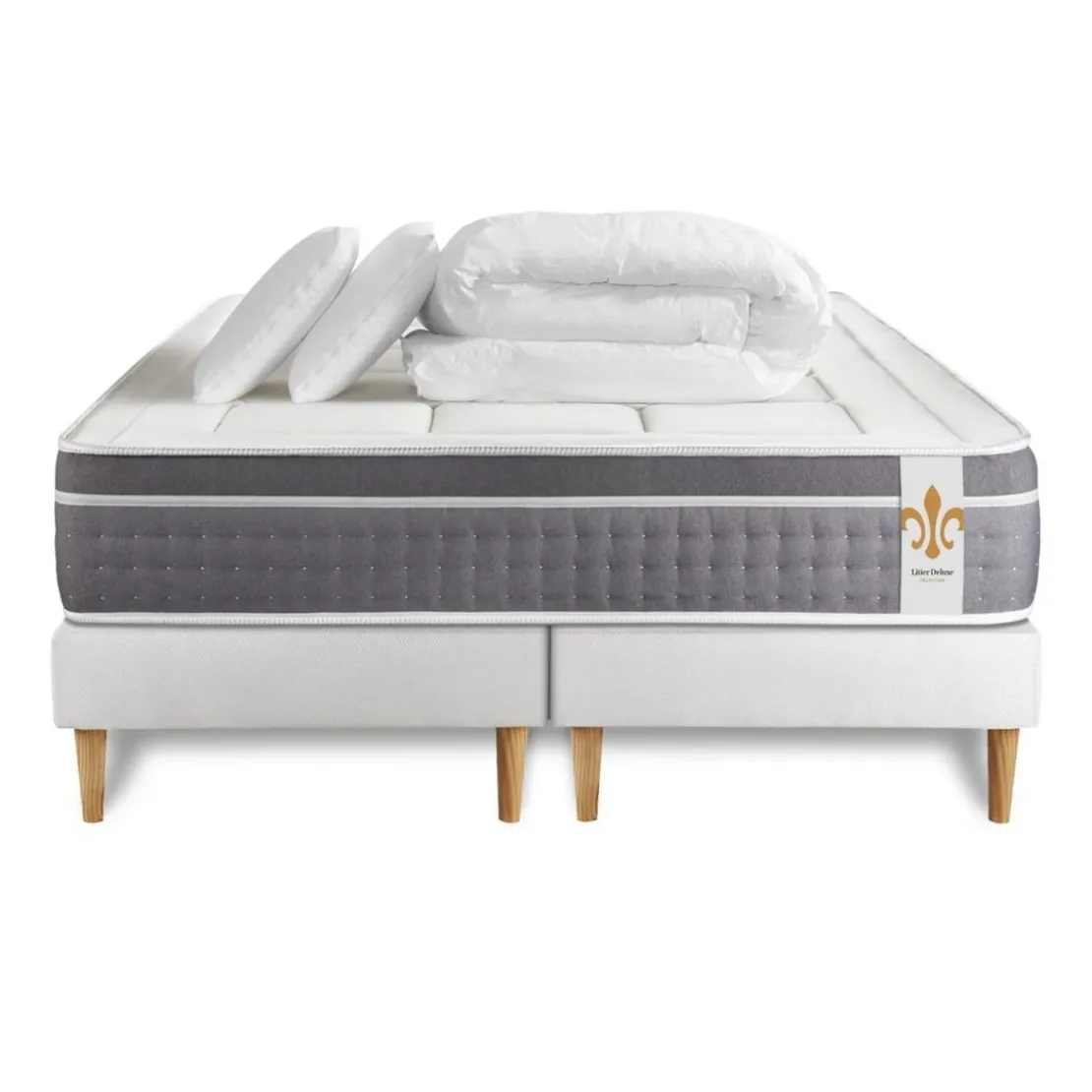 LITIER DELUXEPack Le Trente double sommiers Blanc