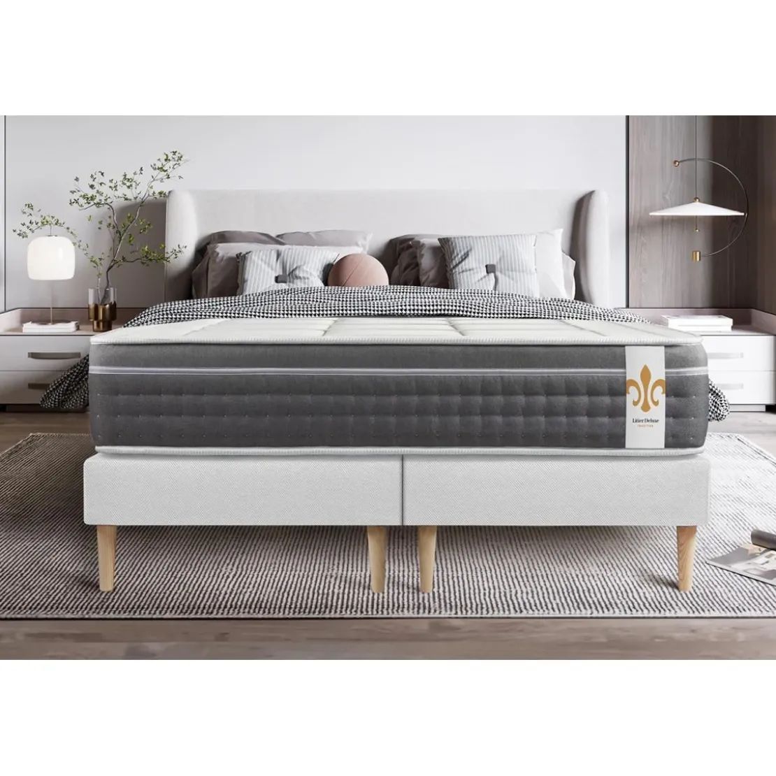 LITIER DELUXEPack Le Trente double sommiers Blanc