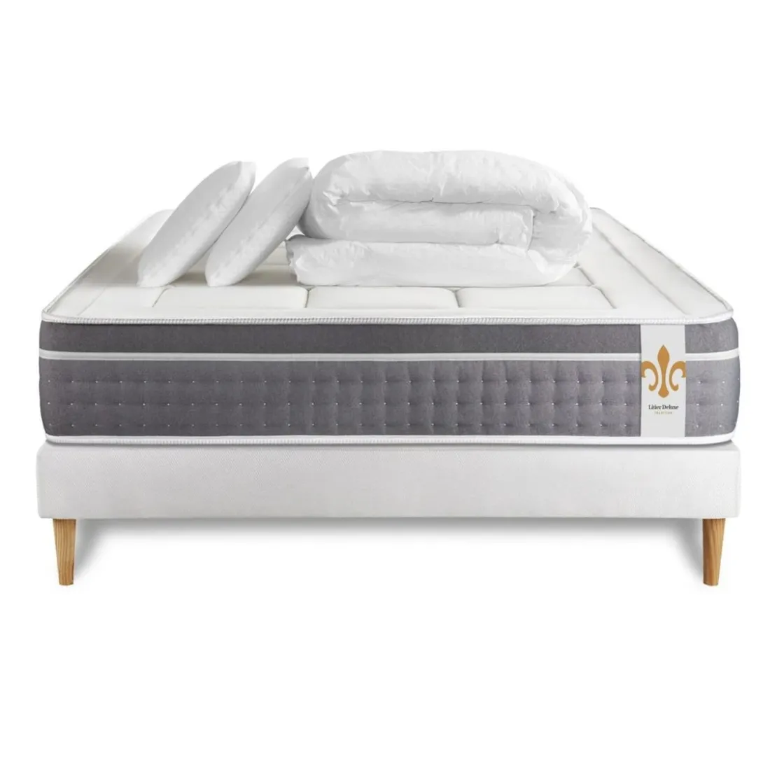 LITIER DELUXEPack Le Trente sommier Blanc