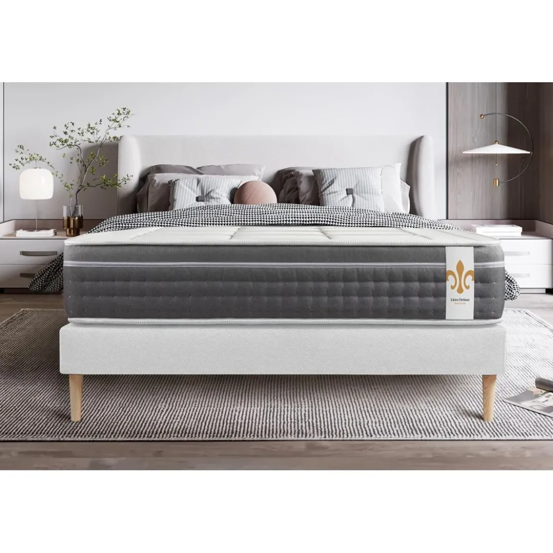 LITIER DELUXEPack Le Trente sommier Blanc