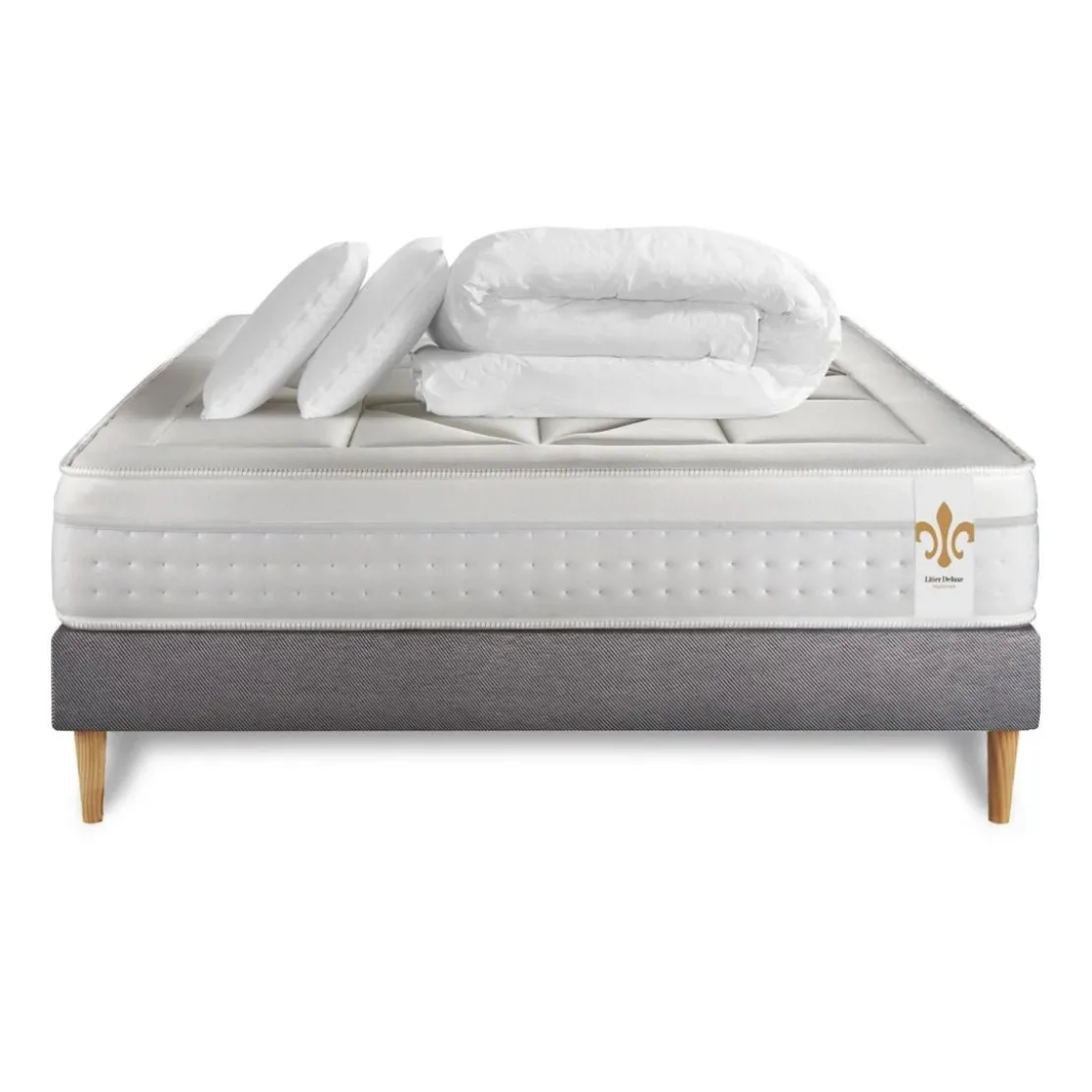 LITIER DELUXEPack Le Vingt-Huit sommier Gris