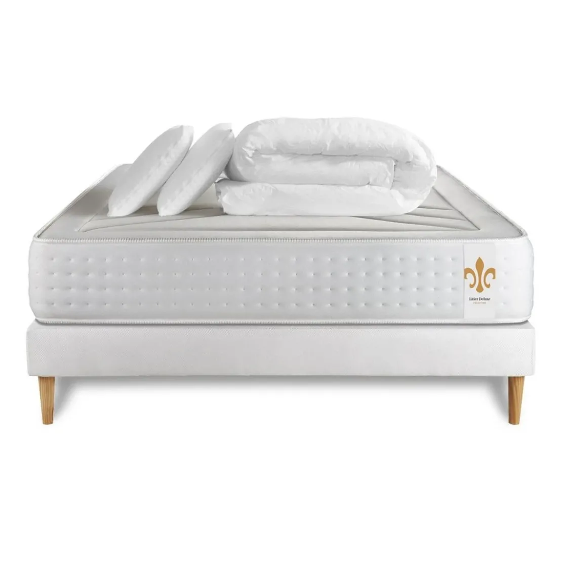 LITIER DELUXEPack Le Vingt-Quatre sommier Blanc