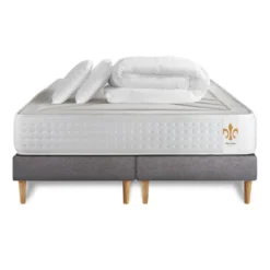 LITIER DELUXEPack Le Vingt-Quatre double sommiers Gris