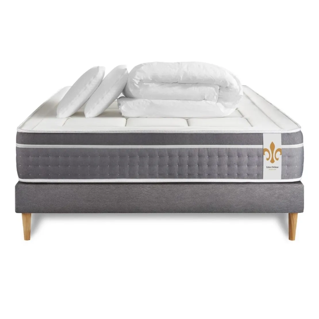 LITIER DELUXEPack Trente sommier Kit Gris