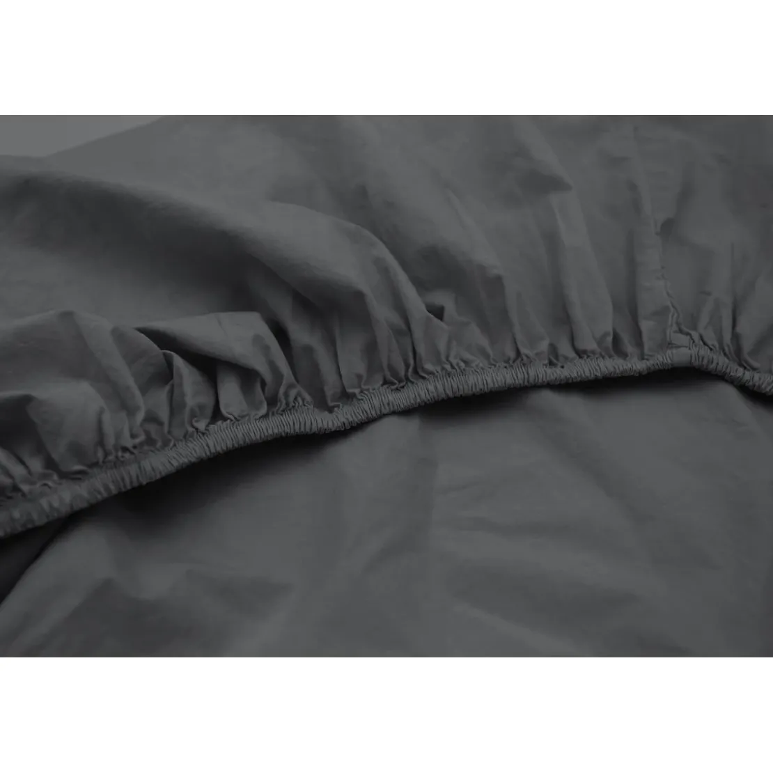 L'Officiel InteriorsLes classiques - Drap-housse en coton - gris foncé