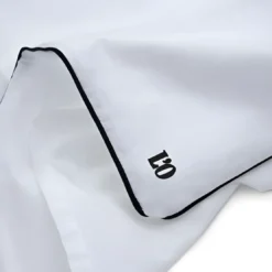 L'Officiel InteriorsLes signatures - Housse de couette en percale de coton - blanc/passepoil noir