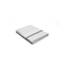 L'Officiel InteriorsLes signatures - Taie d'oreiller en percale de coton - Gris perle/passepoil gris foncé