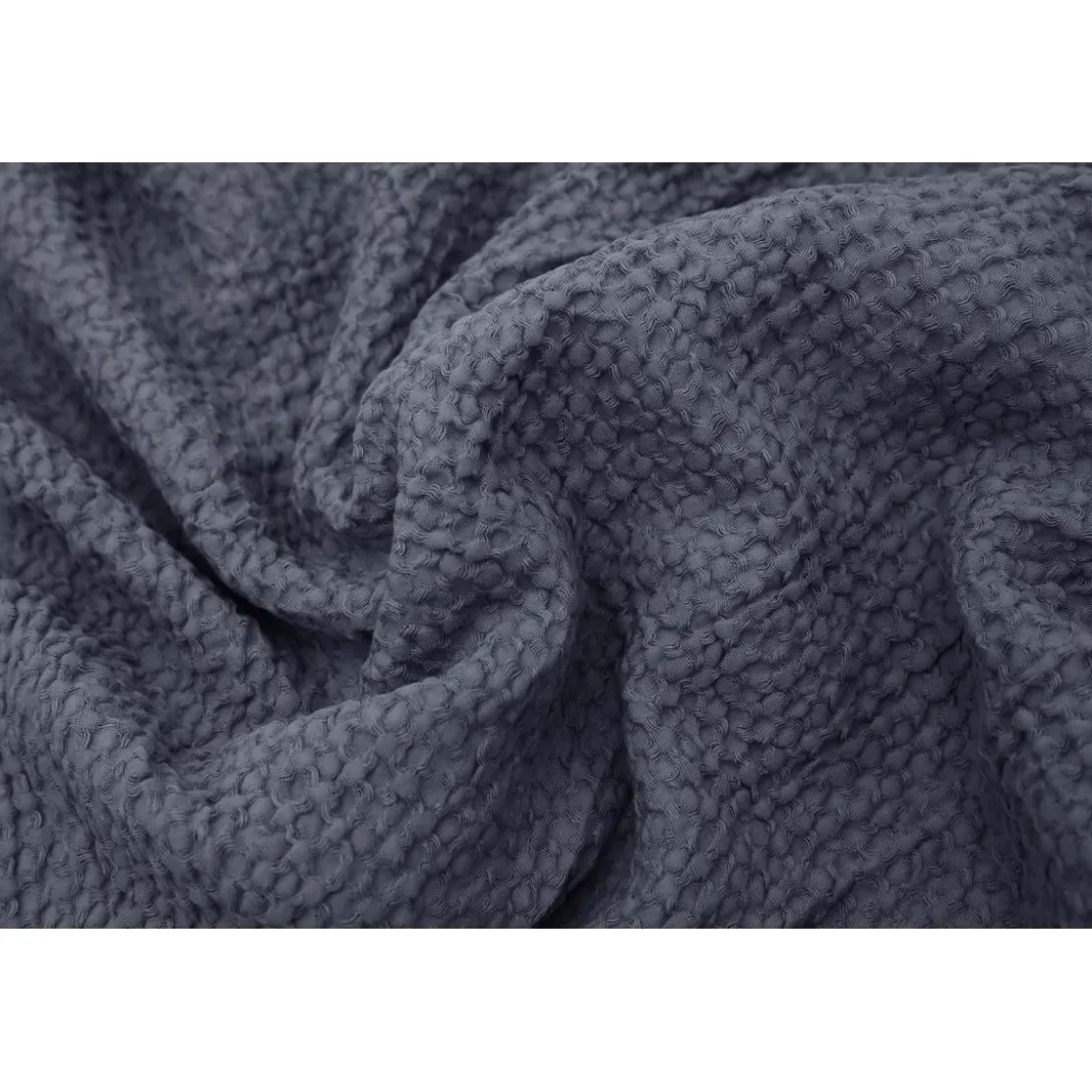 L'Officiel InteriorsPlaid en coton gris foncé - Les basiques