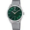 LotusMontre Lotus L18734-3 - SMART CASUAL Acier Argenté Milanais Cadran Vert Homme