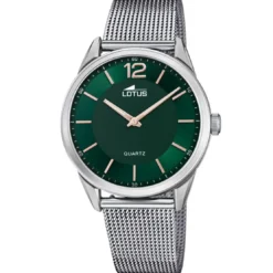 LotusMontre Lotus L18734-3 - SMART CASUAL Acier Argenté Milanais Cadran Vert Homme