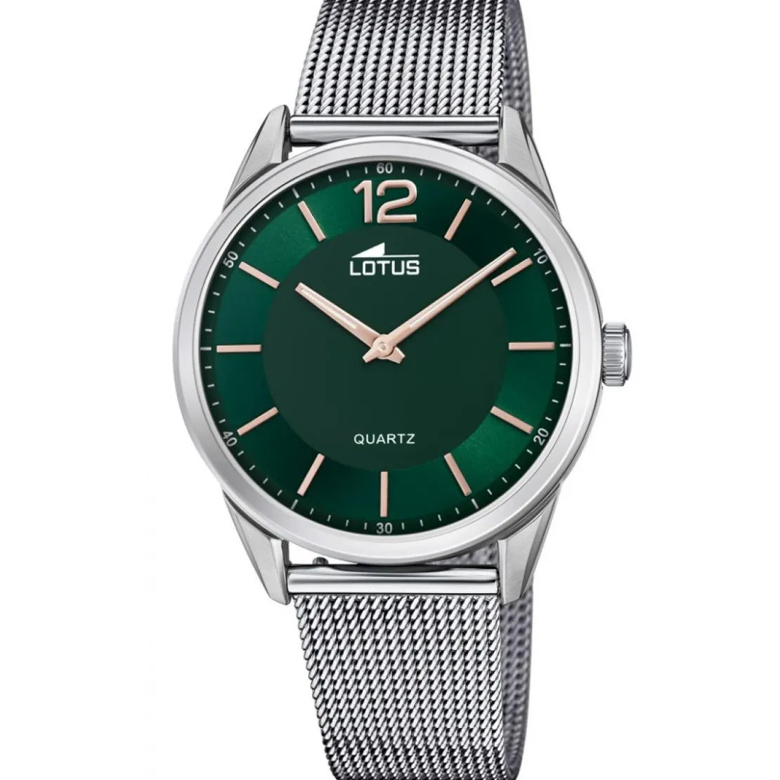 LotusMontre Lotus L18734-3 - SMART CASUAL Acier Argenté Milanais Cadran Vert Homme