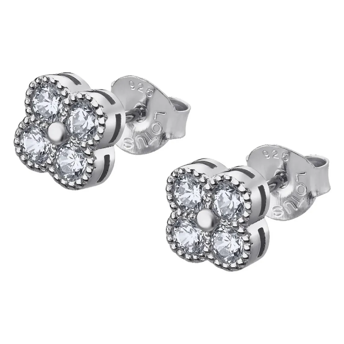 Lotus SilverBoucles d'oreilles Lotus Silver PURE ESSENTIAL LP1612-4-1 - Boucles d'oreilles Trèfle et Zircon Lotus Silver