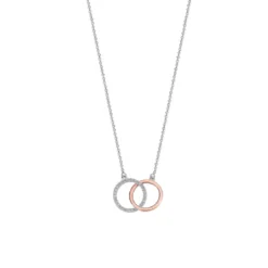 Lotus SilverCollier et pendentif Lotus Silver LP1955-1/1 - 2 cercles moments Argent Femme