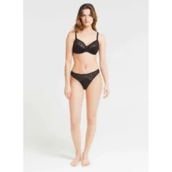 Louisa BracqCulotte Classique brodée semi-transparente - Noire Louisa Bracq- Electric Waves