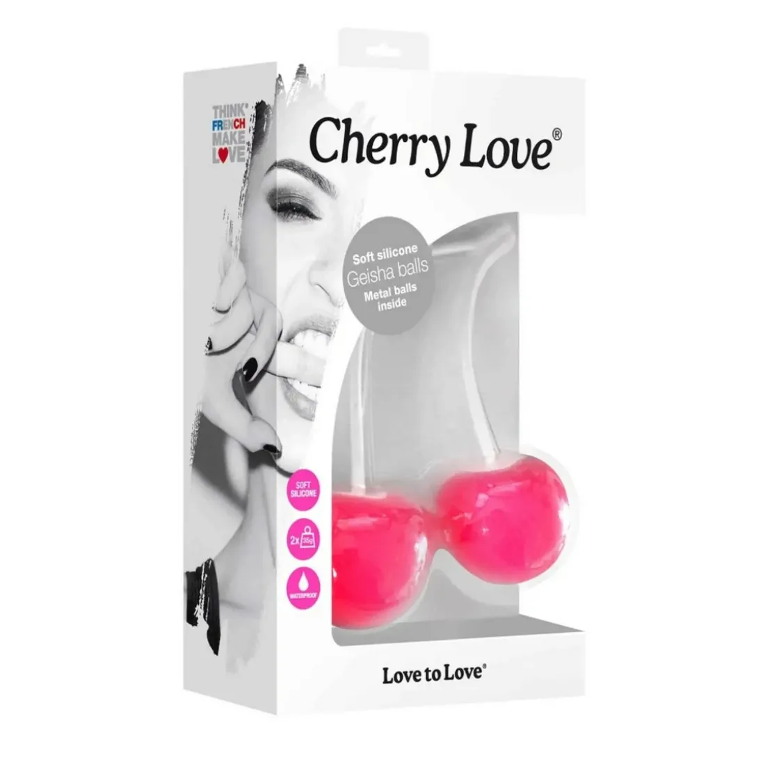 Love to LoveBoules de geisha cerises avec la bille CHERRY LOVE - DANGER PINK LOVE TO LOVE