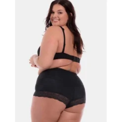 Magic Body FashionCulotte gainante avec dentelle Noir- Tummy
