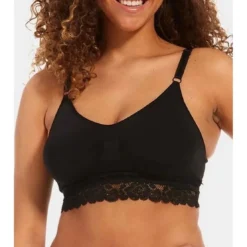 Magic Body FashionSoutien-gorge Confort bretelles fines dentelle sans armature Noir- Comfort