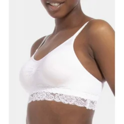 Magic Body FashionSoutien-gorge Confort bretelles fines dentelle sans armature Blanc- Comfort