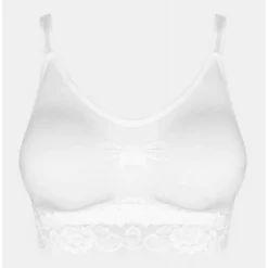 Magic Body FashionSoutien-gorge Confort bretelles fines dentelle sans armature Blanc- Comfort