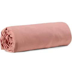 Maison VivaraiseDrap housse Calita Blush 140x190 bonnet 30 cm