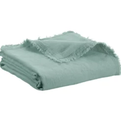 Maison VivaraisePlaid Zeff Nomade Vert de gris 130 x 180