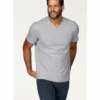 Man's WorldLot de 2 t-shirts unis col V manches courtes homme Man's World - Noir - Gris Chiné multicolore en coton