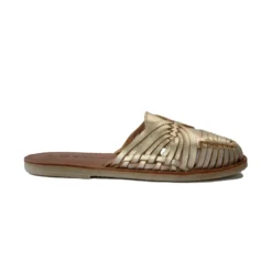 MapacheSandales tressées SONORA champagne en cuir