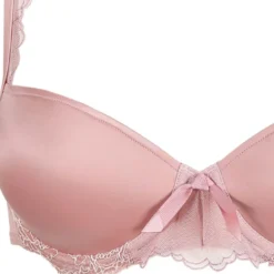 Marie JoSoutien-gorge rembourré à balconnets finition dentelle - Rose