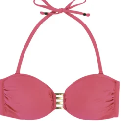 Marie Meili BainSoutien-gorge bandeau avec bretelles amovibles rose - Malibu