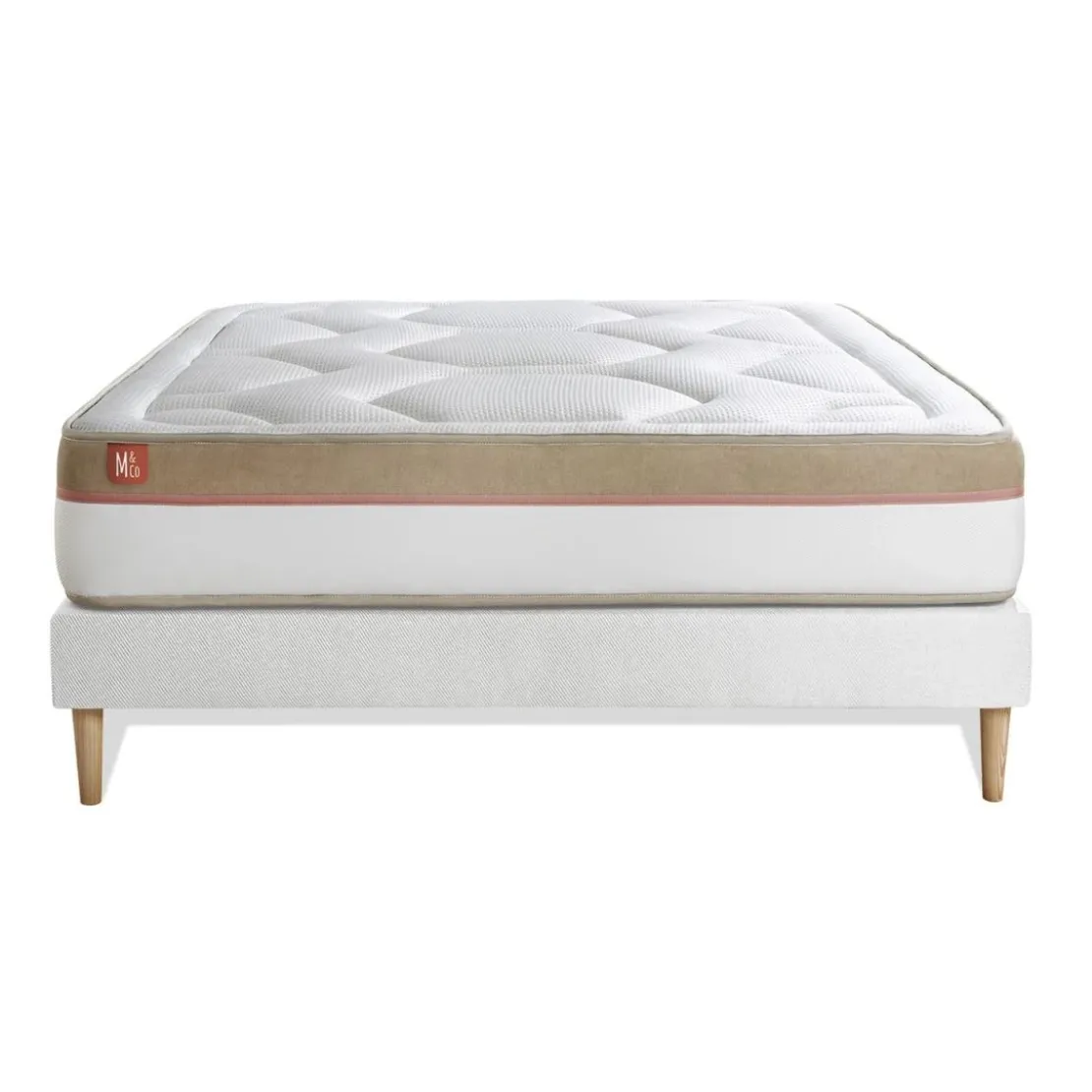 Marmottes & CoEnsemble LE COSY Memoire de forme 7 zones de confort sommier Blanc