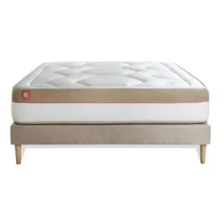 Marmottes & CoEnsemble LE COSY Memoire de forme 7 zones de confort sommier kit Beige