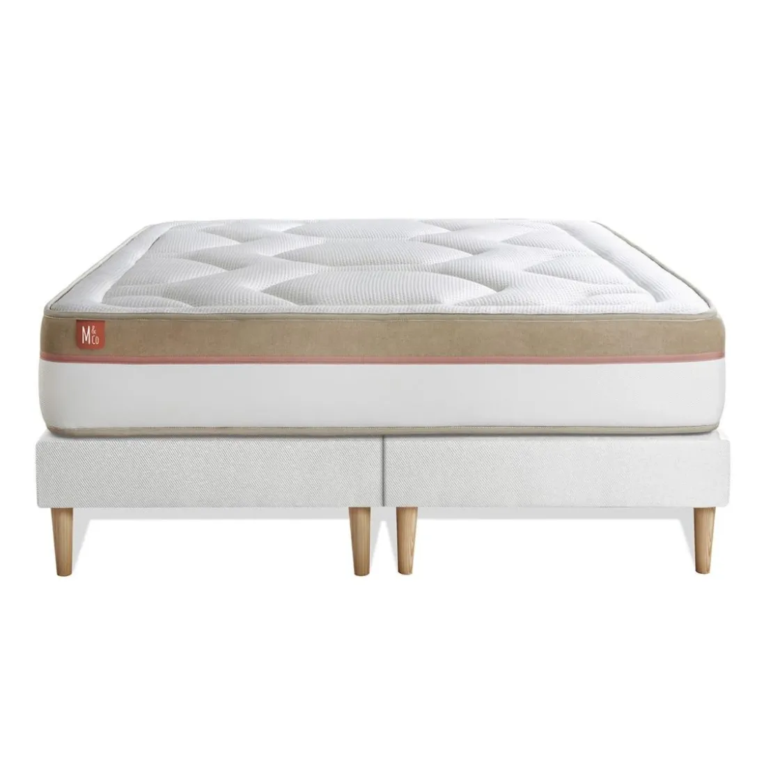 Marmottes & CoEnsemble LE COSY Memoire de forme 7 zones de confort double sommiers Blanc