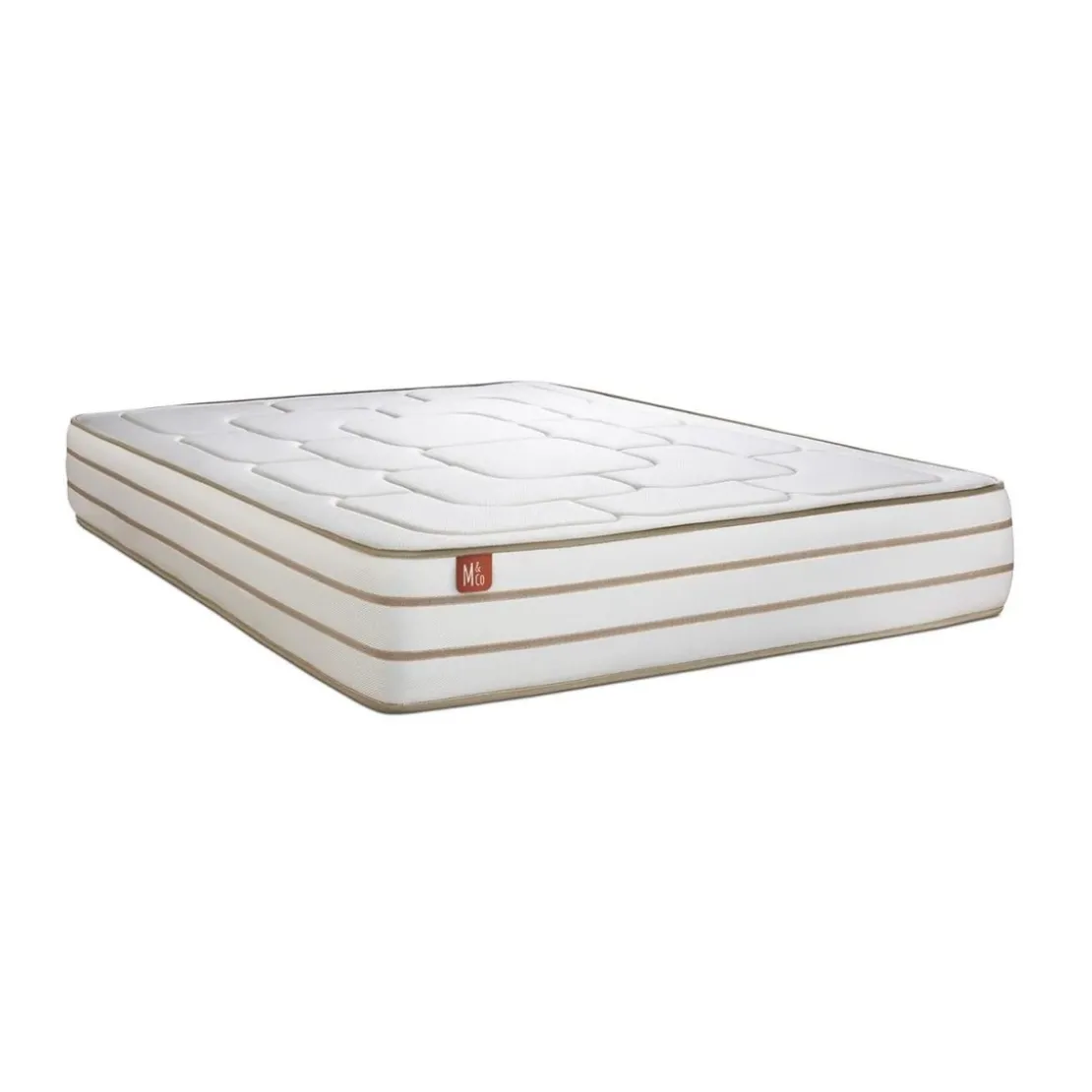 Marmottes & CoEnsemble LE DOUILLET Memoire de forme BioVisco Maxi epaisseur double sommiers Beige