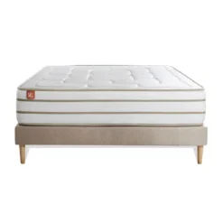Marmottes & CoEnsemble LE DOUILLET Memoire de forme BioVisco Maxi epaisseur sommier kit Beige