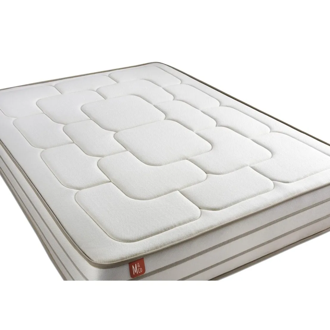 Marmottes & CoEnsemble LE DOUILLET Memoire de forme BioVisco Maxi epaisseur sommier kit Beige