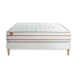 Marmottes & CoEnsemble LE DOUXMemoire de forme 3 zones de confort sommier Blanc