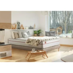 Marmottes & CoEnsemble LE PAISIBLE Memoire de forme BioVisco sommier Beige