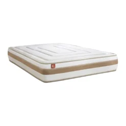 Marmottes & CoEnsemble LE RAFFINÉ Ressorts ensaches Memoire de forme BioVisco Maxi epaisseur double sommiers Beige
