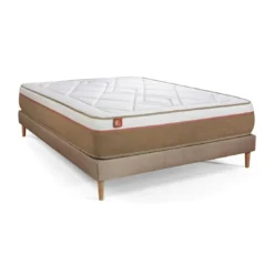 Marmottes & CoEnsemble LE SOYEUX Ressorts ensaches Memoire de forme BioViscosommier Beige