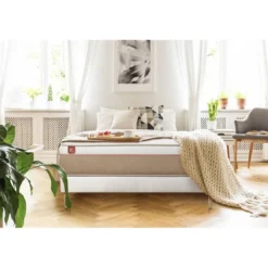 Marmottes & CoEnsemble LE SOYEUX Ressorts ensaches Memoire de forme BioVisco sommier kit Blanc
